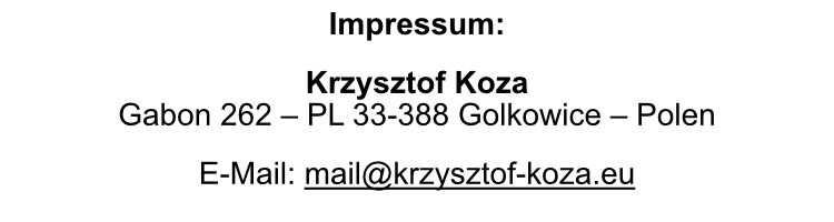 Kontakt und Impressum
